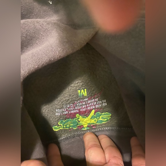 Gray Sp5der hoodie size M - Picture 2 of 3